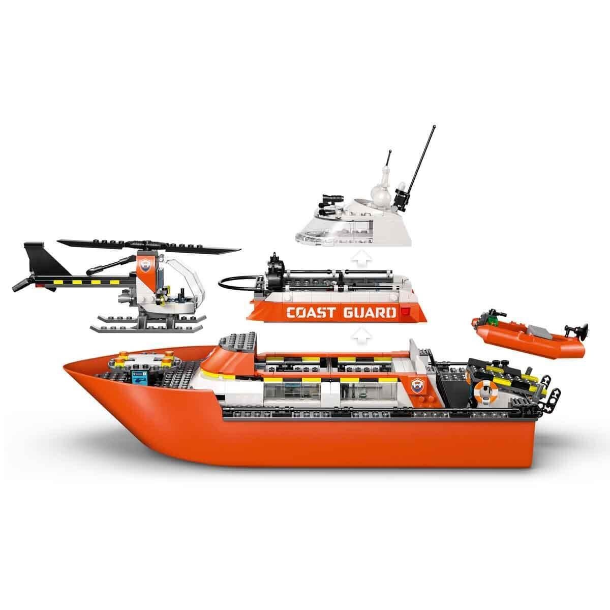 60504 Lego City Sahil Güvenlik Kurtarma Botu ve Helikopteri 742 parça +7 yaş
