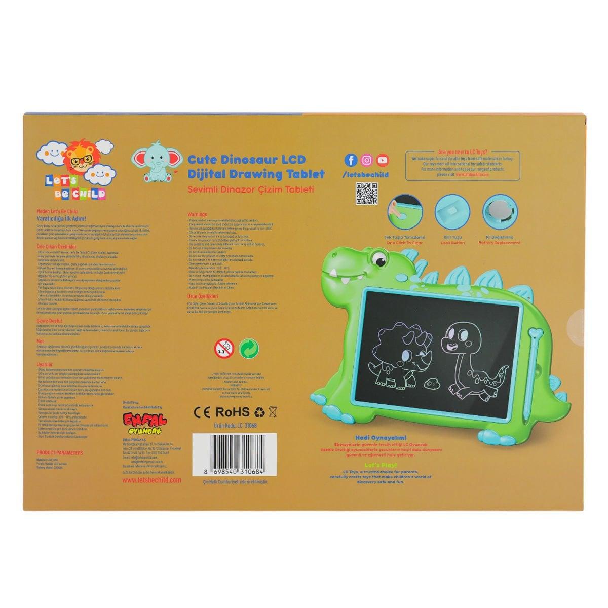 LC-31068 SEVİMLİ DİNAZOR  ÇİZİM TABLETİ 10 İNÇ