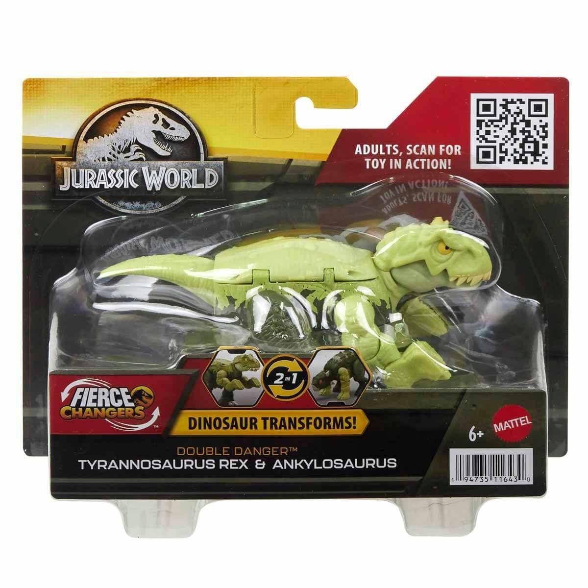HLP05 Jurassic World Değişim Serisi - Çifte Tehlike Dinozor Figürleri