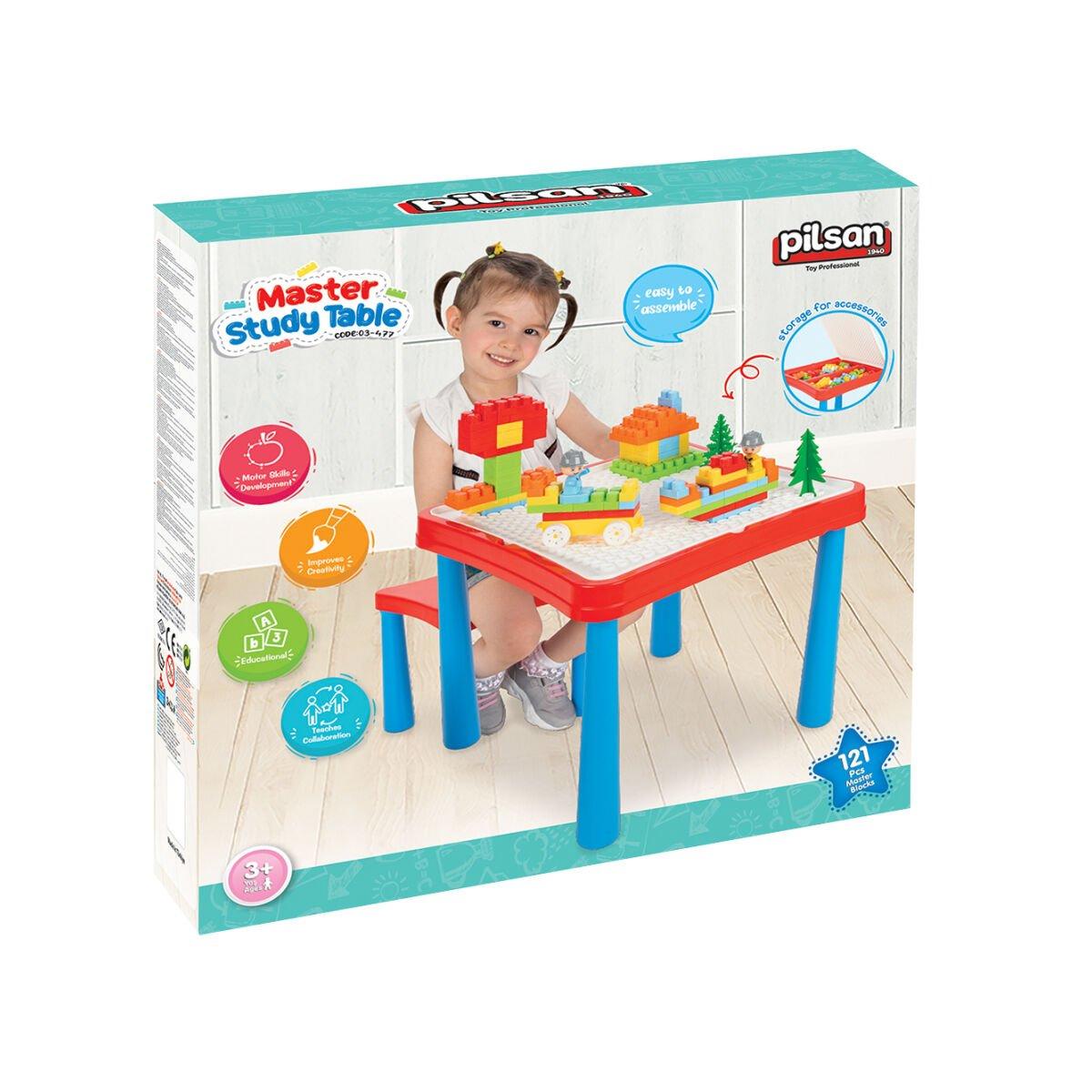 03 477 MASTER ÇALIŞMA MASASI KIRMIZI MAVİ