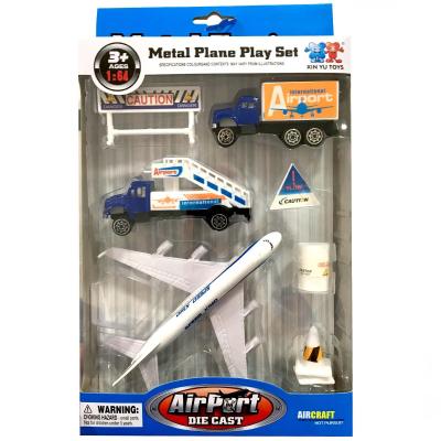 1:64 8 Parça Aksesuarlı Die Cast Havaalanı Setleri