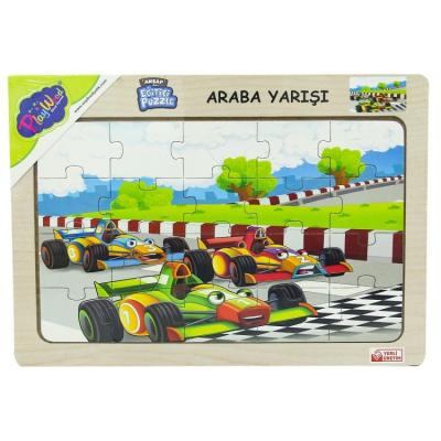 Ahşap Araba Yarışı Puzzle