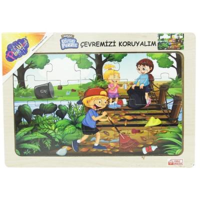 Ahşap Çevremizi Koruyalım Puzzle