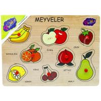 Ahşap Tutmalı Meyveler ve Sebzeler Puzzle