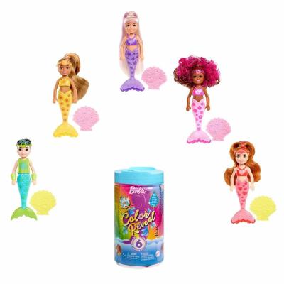 Barbie Color Reveal Renk Değiştiren Sürpriz Chelsea Gökkuşağı Deniz Kızı Bebekler HDN75