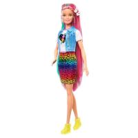 Barbie Leopar Desenli Saçlar Bebeği GRN81