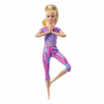 Barbie Sarışın Desenli Taytlı Sonsuz Hareket Bebeği GXF04