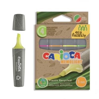 Carioca Eco Family Fosforlu Marker 4'lü