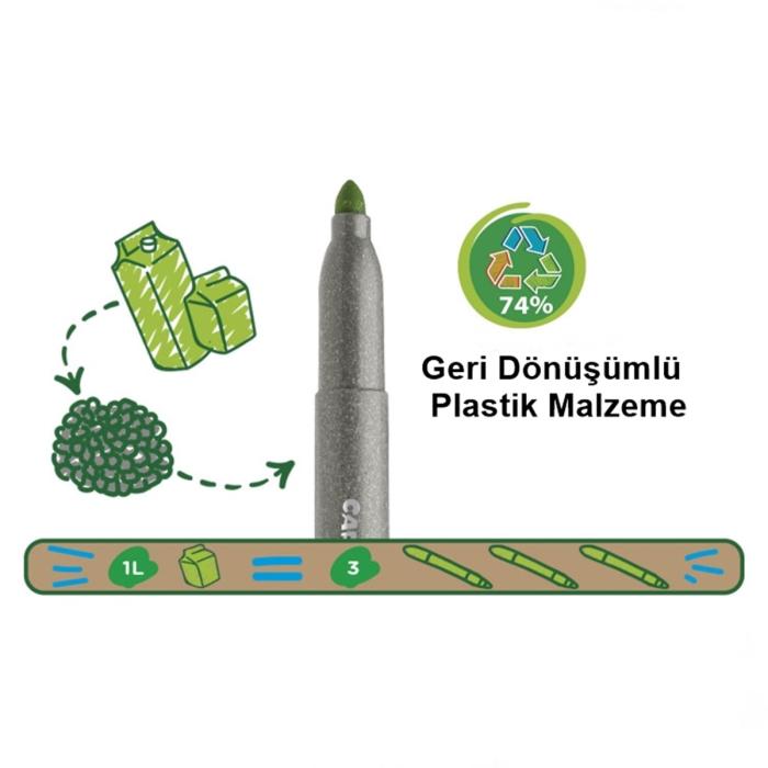 Carioca Jumbo Süper Yıkanabilir Keçeli Boya Kalemi 12'li