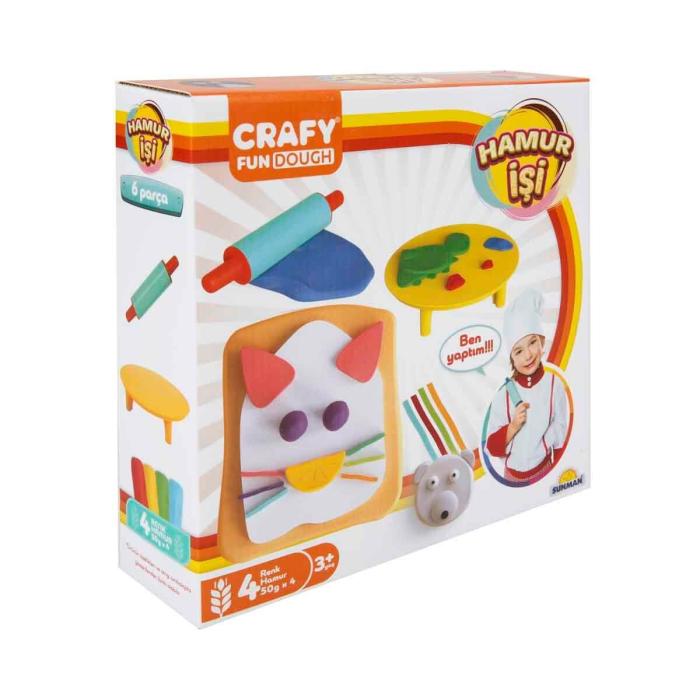 Crafy Hamur İşi Oyun Hamuru Seti 200 gr. 6 Parça