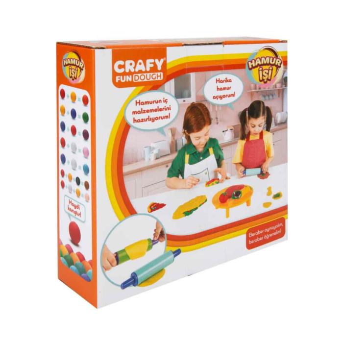 Crafy Hamur İşi Oyun Hamuru Seti 200 gr. 6 Parça