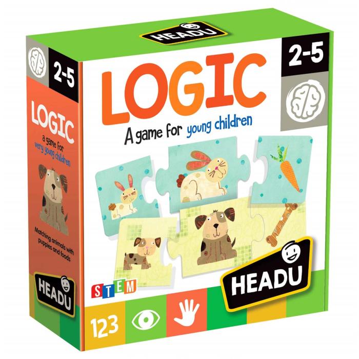 Headu Logic 3 Parçalı Hayvanlar Eşleştirme Puzzle