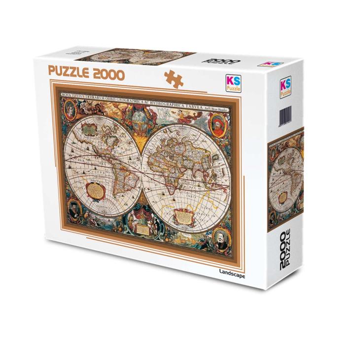 KS 17th Centruy World Map 2000 Parça Puzzle