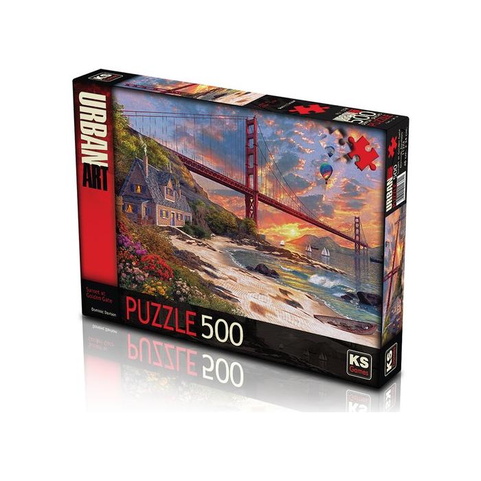 KS 500 Parça Sunset at Golden Gate Puzzle