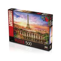 KS Sunset in Eiffel 500 Parça Puzzle