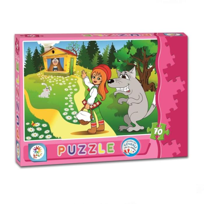 Şapkalı Kız 70 Parça Kutu Puzzle