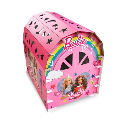 Barbie 16 Parça Karton Oyun Evi