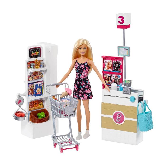 Barbie Süpermarkette Oyun Seti