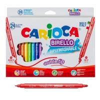 Carioca Birello Çift taraflı Süper Yıkanabilir Keçeli Kalem 24'lü