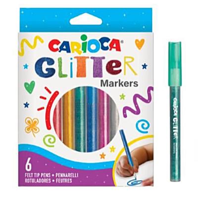 Carioca Glitter Marker 6'lı Simli Kalem 42190