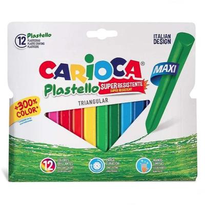 Carioca Jumbo Üçgen Yıkanabilir Pastel Boya Kalemi 12'li 42671