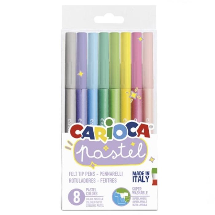Carioca Pastel Süper Yıkanabilir Keçeli Boya Kalemi 8'li