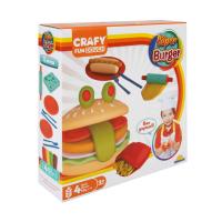 Crafy Süper Burger Oyun Hamuru Seti 200 gr. 12 Parça