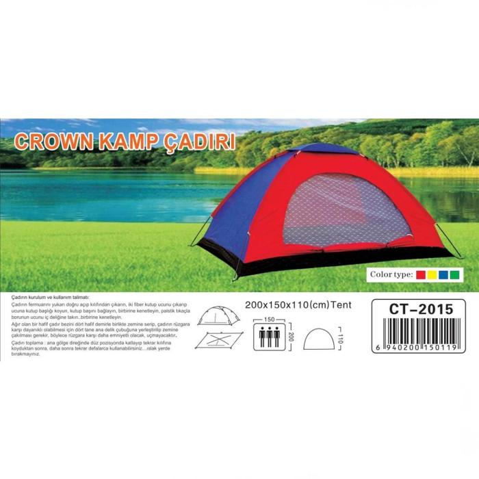 Crown Kamp Çadırı 3 Kişilik CT-2015