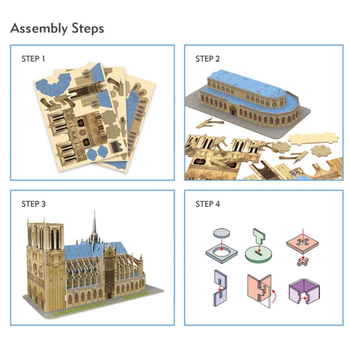 Cubic Fun 53 Parça 3D Puzzle Notre Dame de Paris