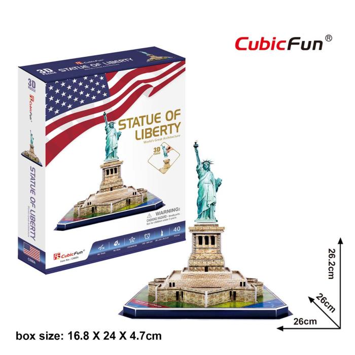CubicFun 3D Puzzle 39 Parça Özgürlük Anıtı
