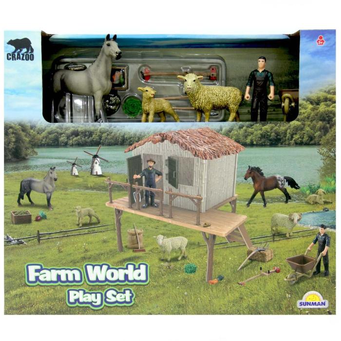 Farm World Kulübeli Çiftlik Hayvanları Oyun Seti