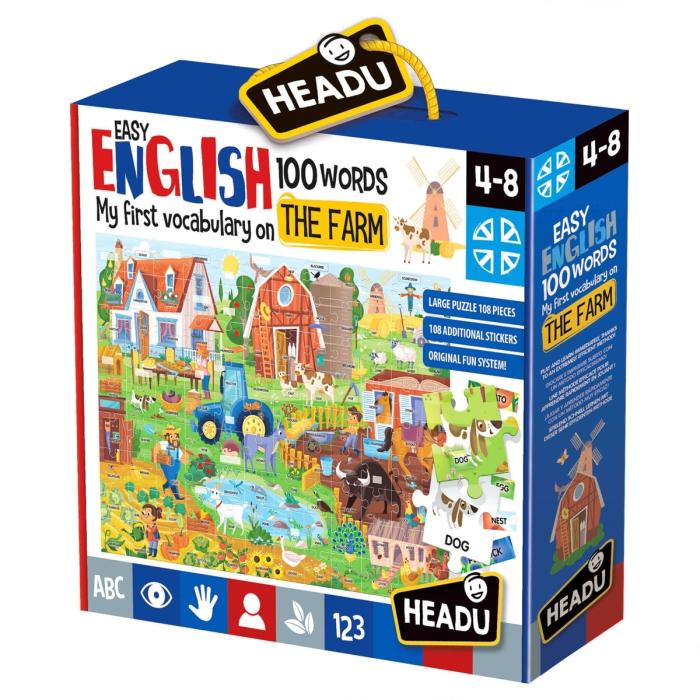 Headu 100 İngilizce Kelime Çiftlik Puzzle