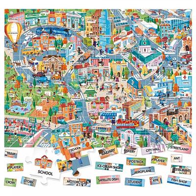 Headu 100 İngilizce Kelimeli Şehir Puzzle IT21000