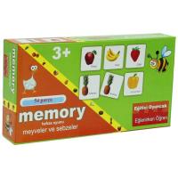 Memory 54 Parça Meyve ve Sebzeler Hafıza Oyunu