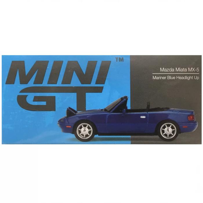 Mini GT 1:64 Mazda Miata MX-5 Mariner Blue Headlight Up
