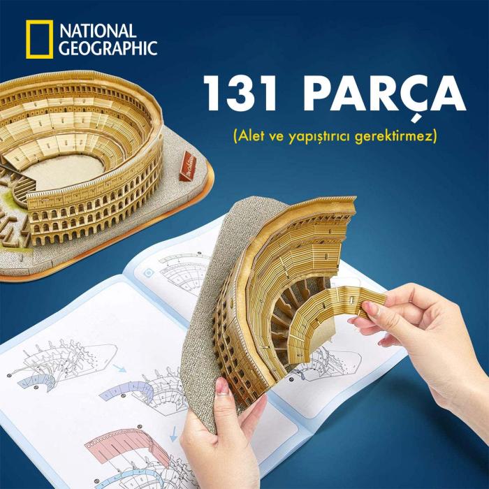 National Geographic 131 Parça 3D Puzzle The Colesseum
